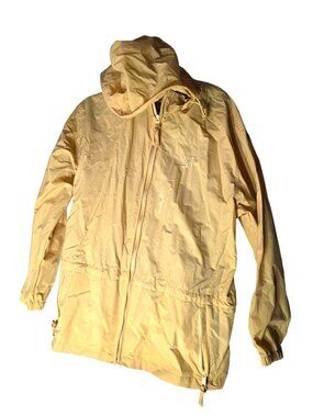Lightweight Rain Jacket Coat Cottage Essentials hooded Yellow M Nylon spring